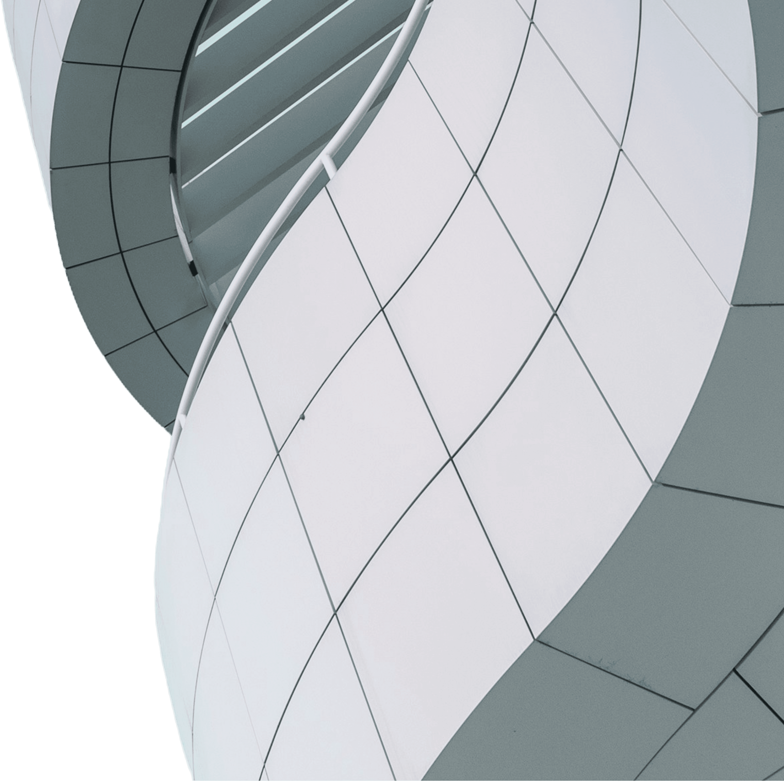 Modern architectural detail with yellow striped pattern